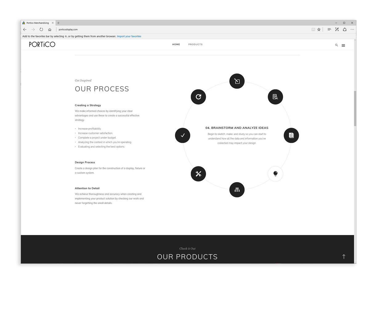 PORTICO MERCHANDISING WEBSITE Kristen Arnold Design