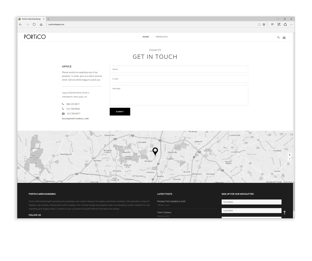 PORTICO MERCHANDISING WEBSITE Kristen Arnold Design
